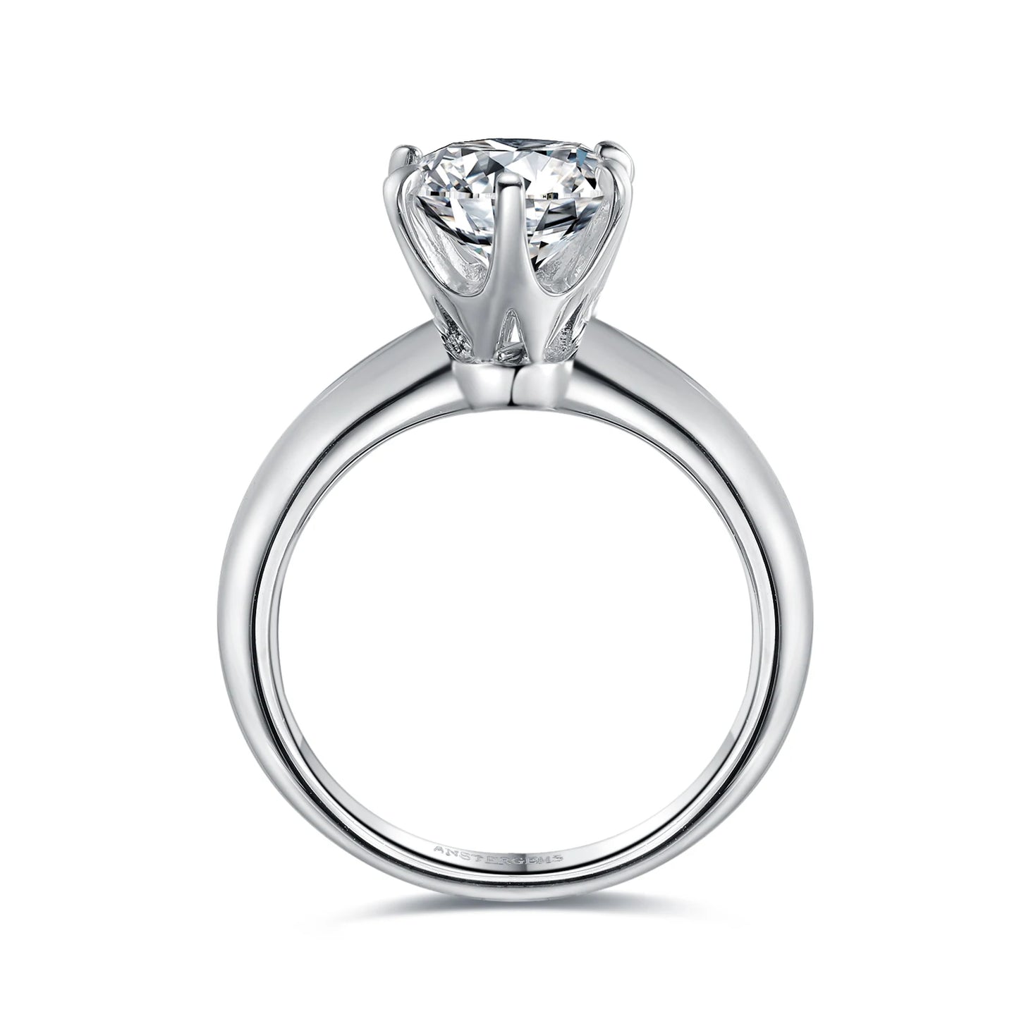 Fine Jewelry Sterling Silver 925 Moissanite Women Rings VVS With 1.0ct Moissanite Diamond