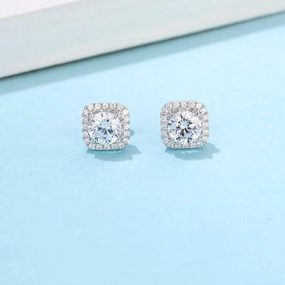 GRA Certification Original Silver 925 Moissanite Stud D Color 0.5CT Moissanite Stud Earrings for Girls