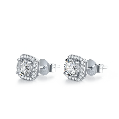 GRA Certification Original Silver 925 Moissanite Stud D Color 0.5CT Moissanite Stud Earrings for Girls