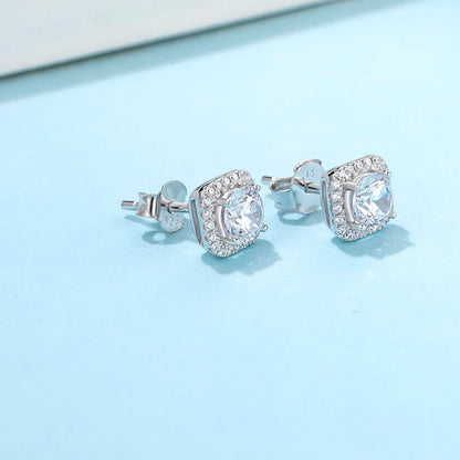 GRA Certification Original Silver 925 Moissanite Stud D Color 0.5CT Moissanite Stud Earrings for Girls