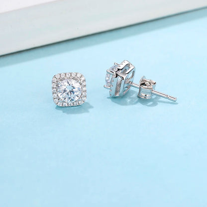 GRA Certification Original Silver 925 Moissanite Stud D Color 0.5CT Moissanite Stud Earrings for Girls