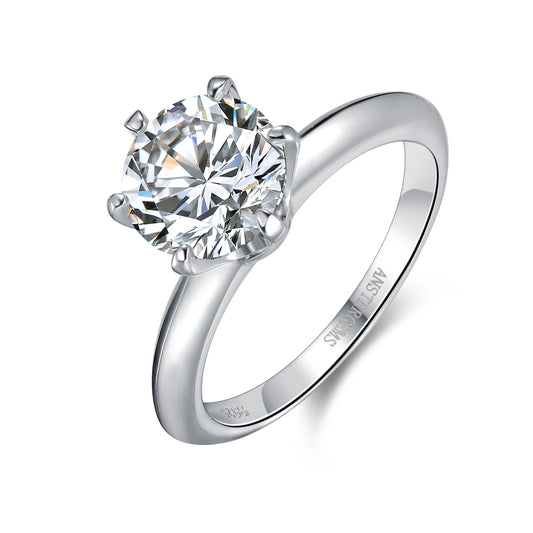 Fine Jewelry Sterling Silver 925 Moissanite Women Rings VVS With 1.0ct Moissanite Diamond
