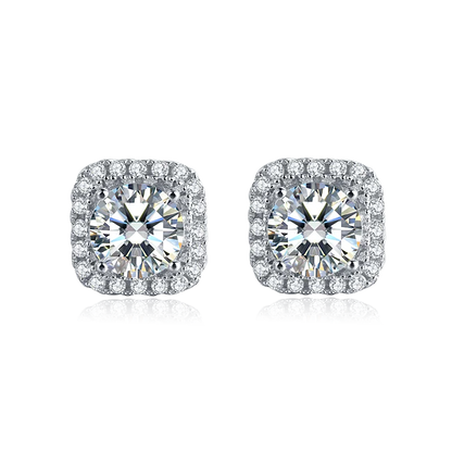 GRA Certification Original Silver 925 Moissanite Stud D Color 0.5CT Moissanite Stud Earrings for Girls