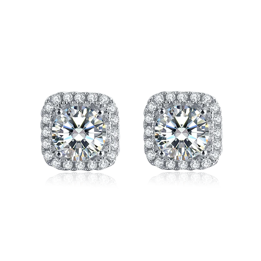 GRA Certification Original Silver 925 Moissanite Stud D Color 0.5CT Moissanite Stud Earrings for Girls