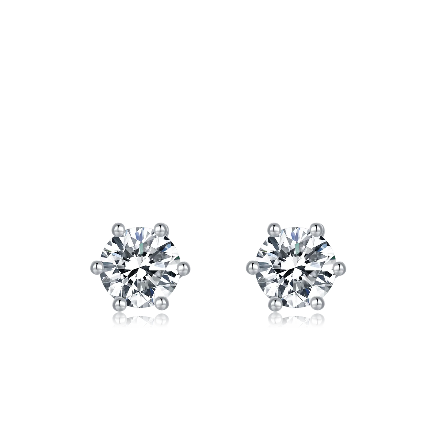 Dazzling Moissanite Earrings 925 Sterling Silver Trendy Cute Snowflake Stud Earrings for Women Fine Jewelry