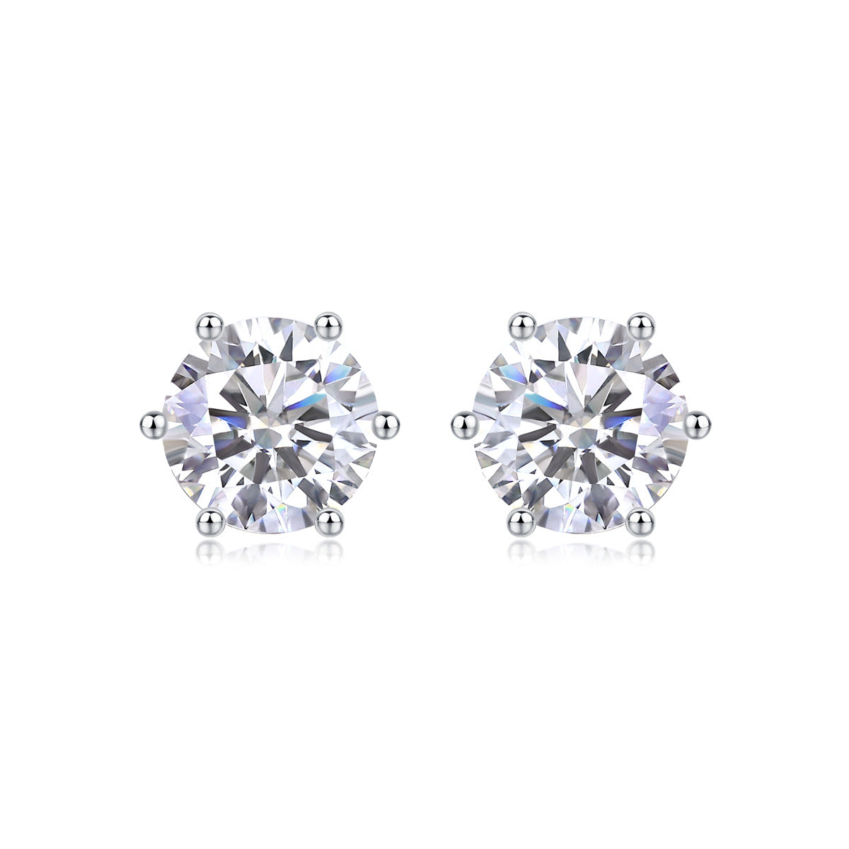 Dazzling Moissanite Earrings 925 Sterling Silver Trendy Cute Snowflake Stud Earrings for Women Fine Jewelry